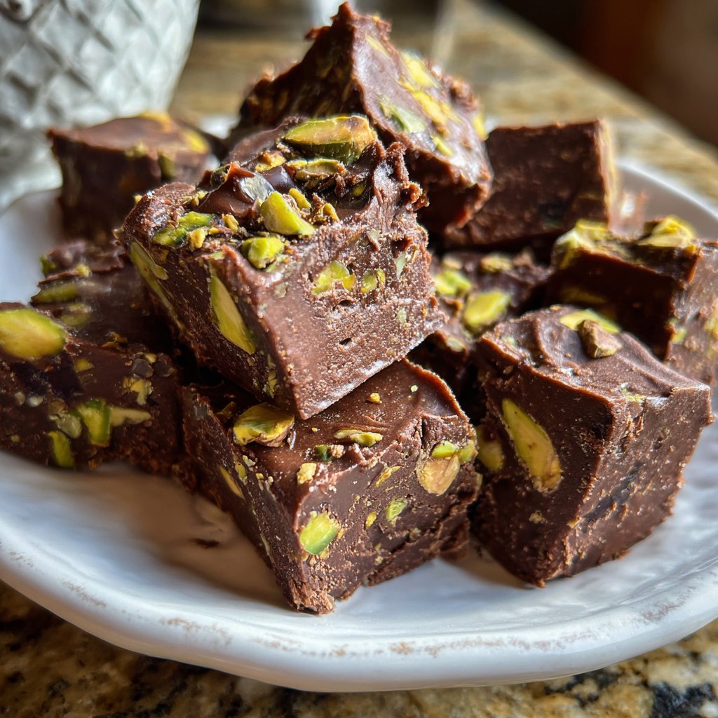 Chocolate Pistachio Fudge