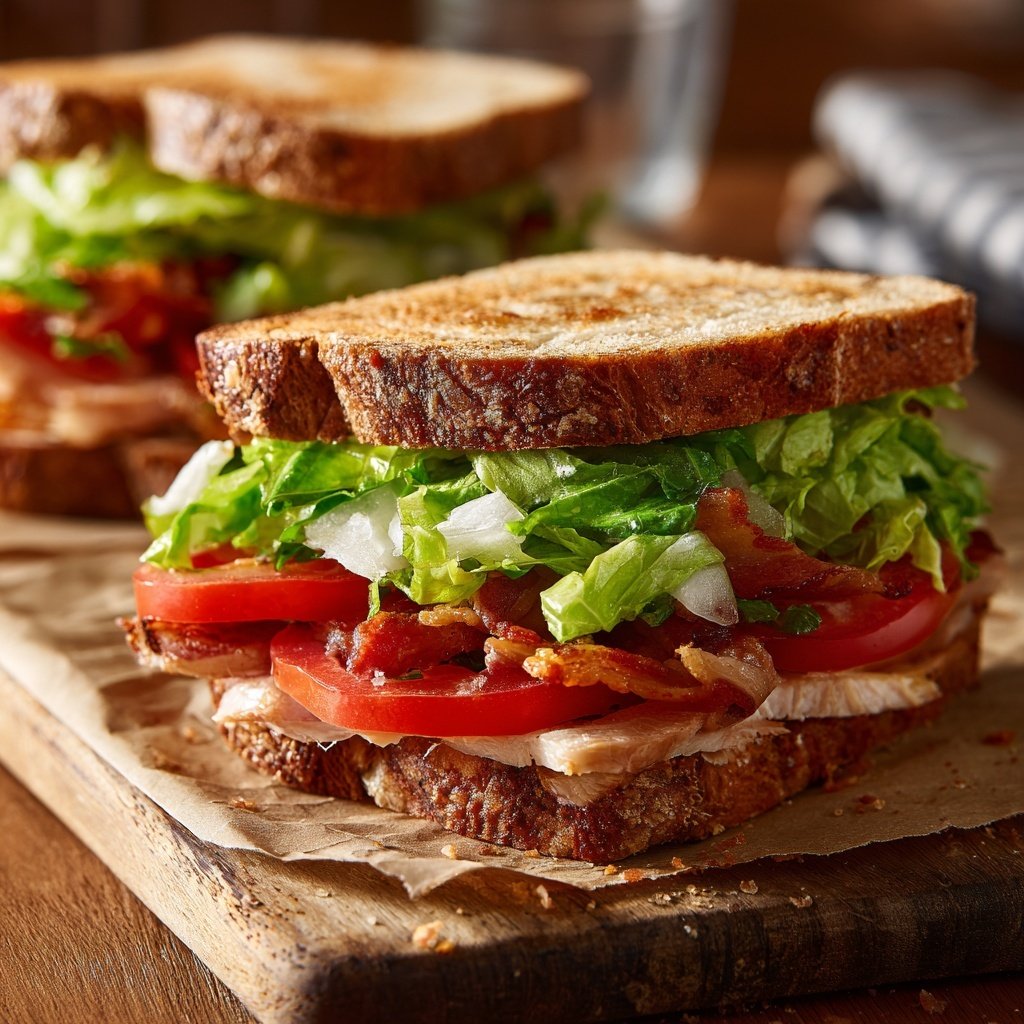 Healthy BLT Sandwich Lunch
