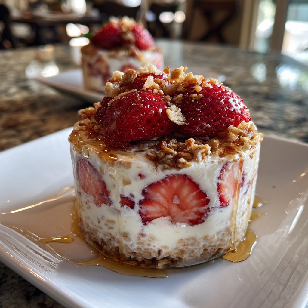 Strawberry Cheesecake Overnight Oats