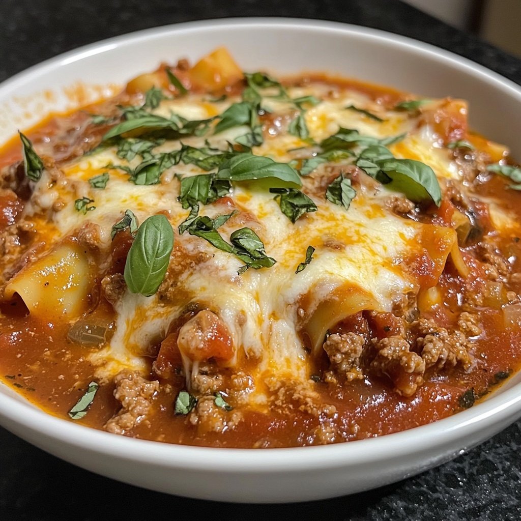 One Pot Lasagna Soup