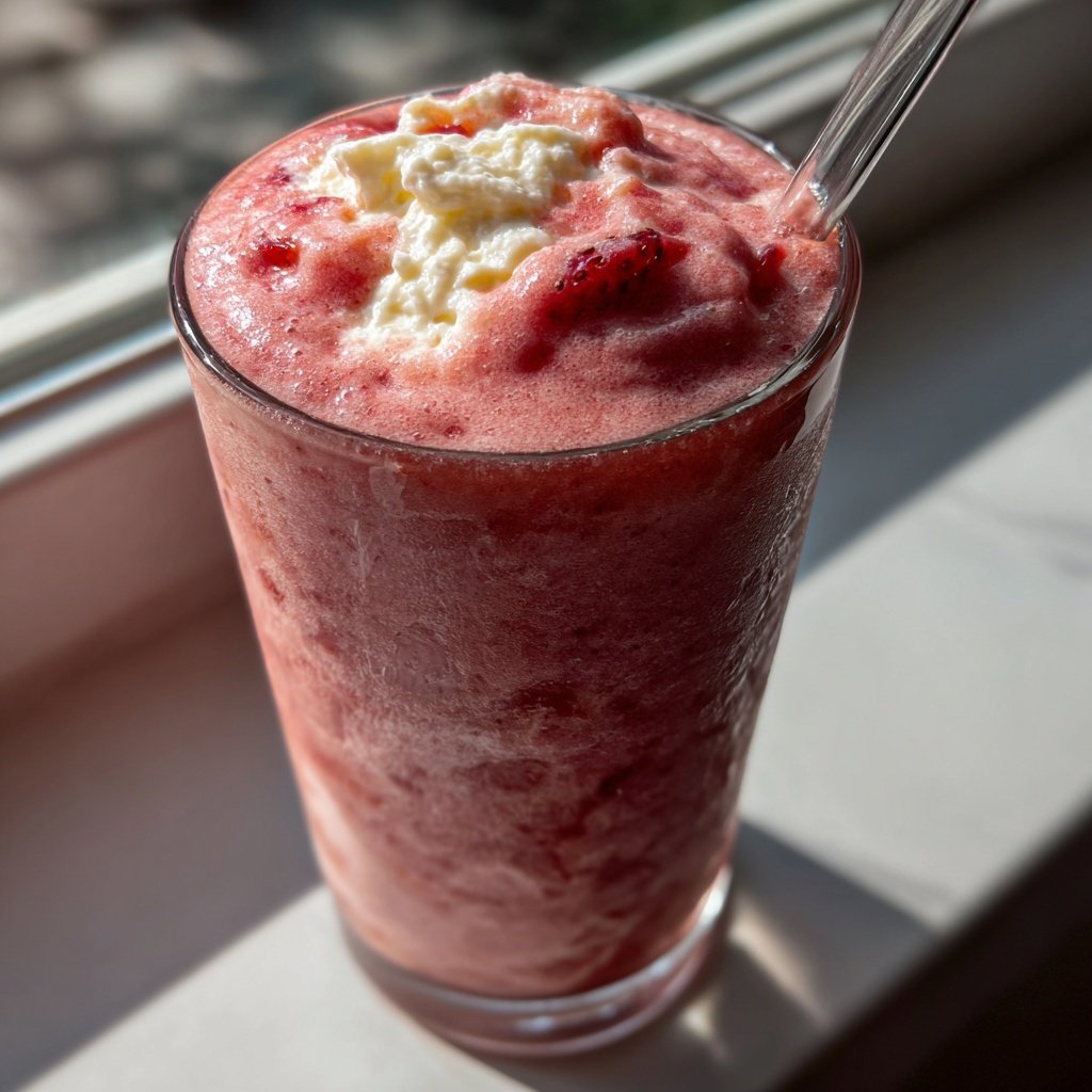 Fresh Strawberry Smoothie With Greek Yogurt