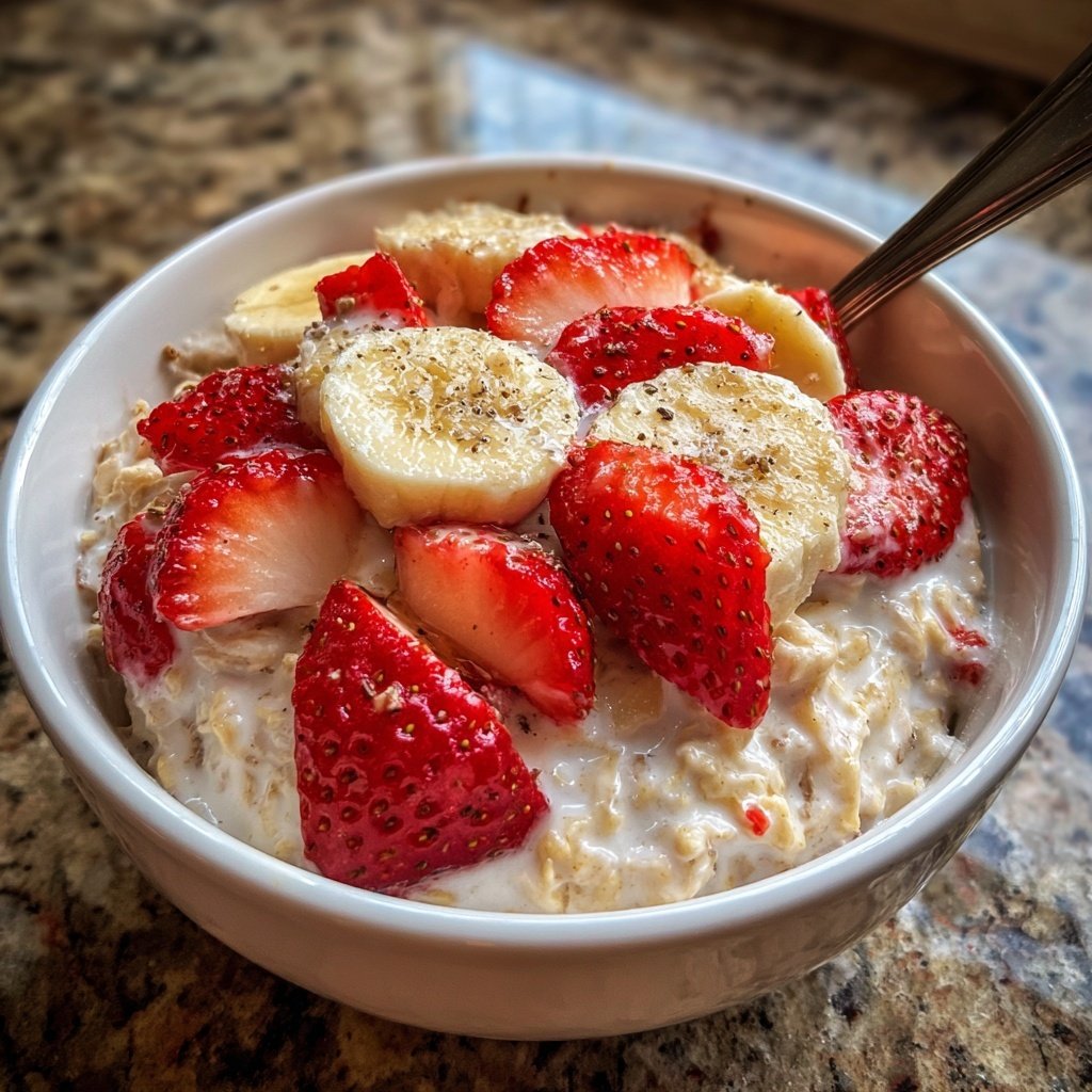 Strawberry Banana Overnight Oats