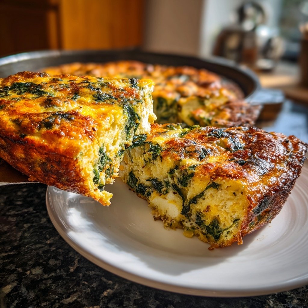 Keto Breakfast Egg And Spinach Bake