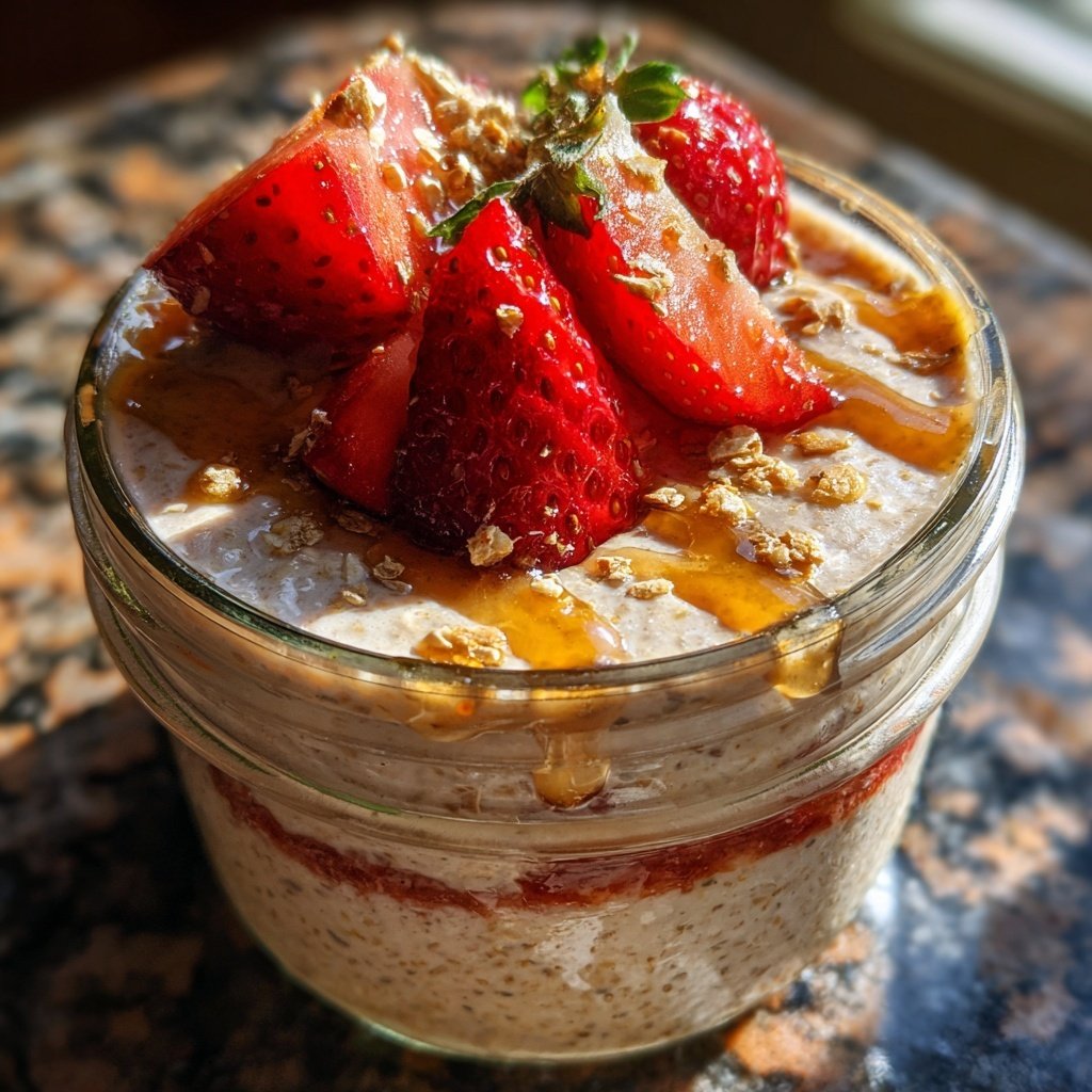 Strawberry Cheesecake Oats With Chia