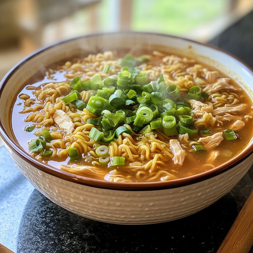 Set-It-and-Forget-It Slow Cooker Chicken Ramen-Inspired Soup
