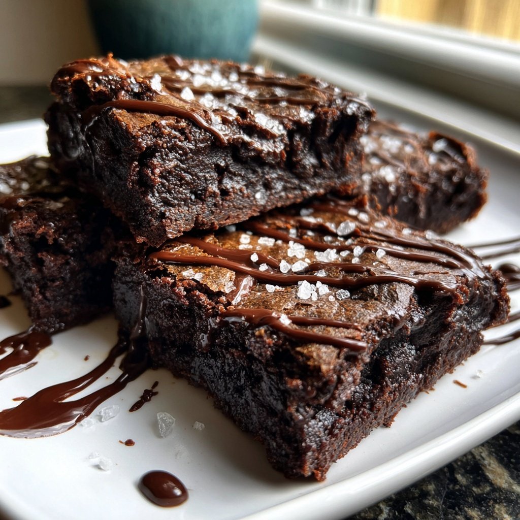 Cottage Cheese Brownies with Sea Salt
