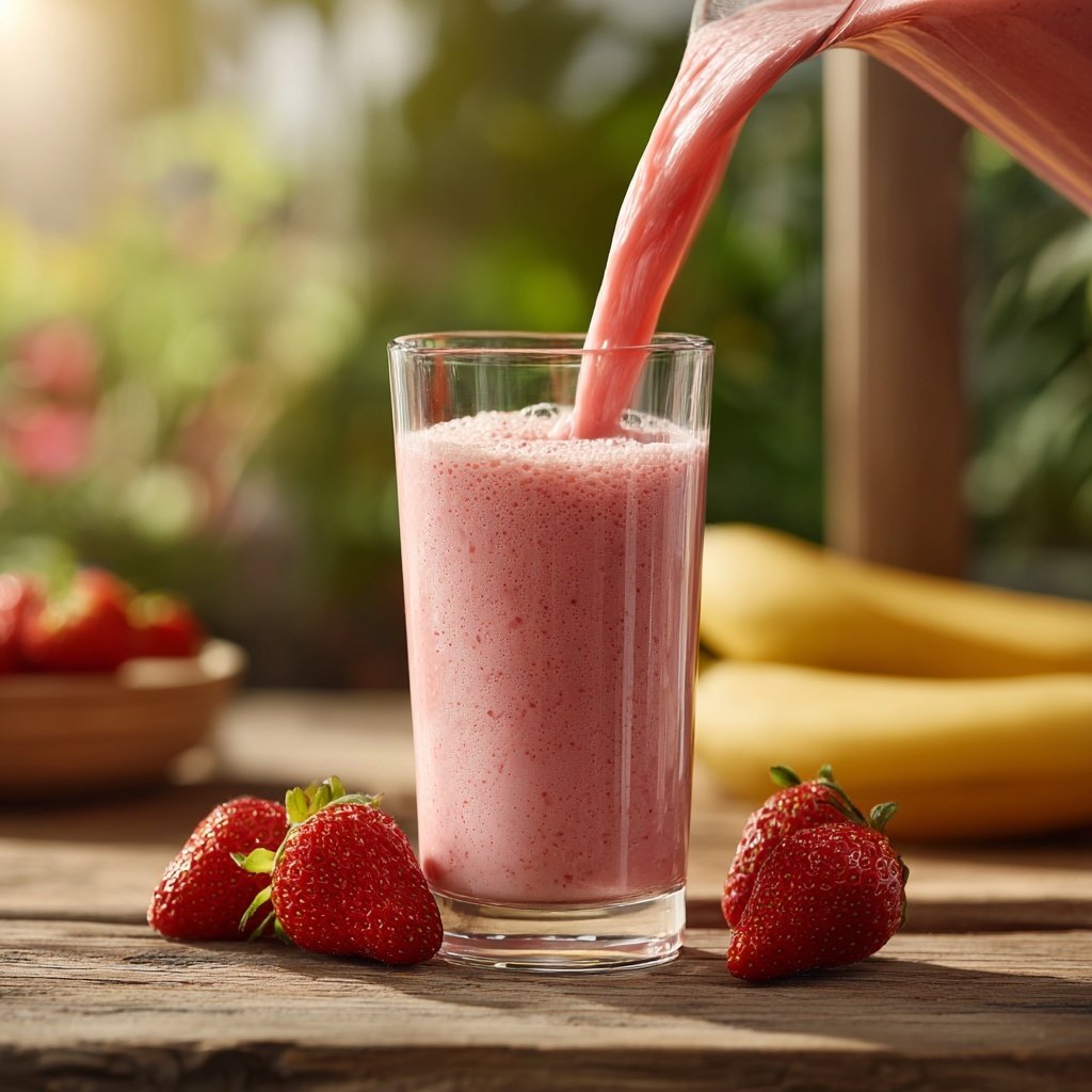 Strawberry Banana Protein Smoothie