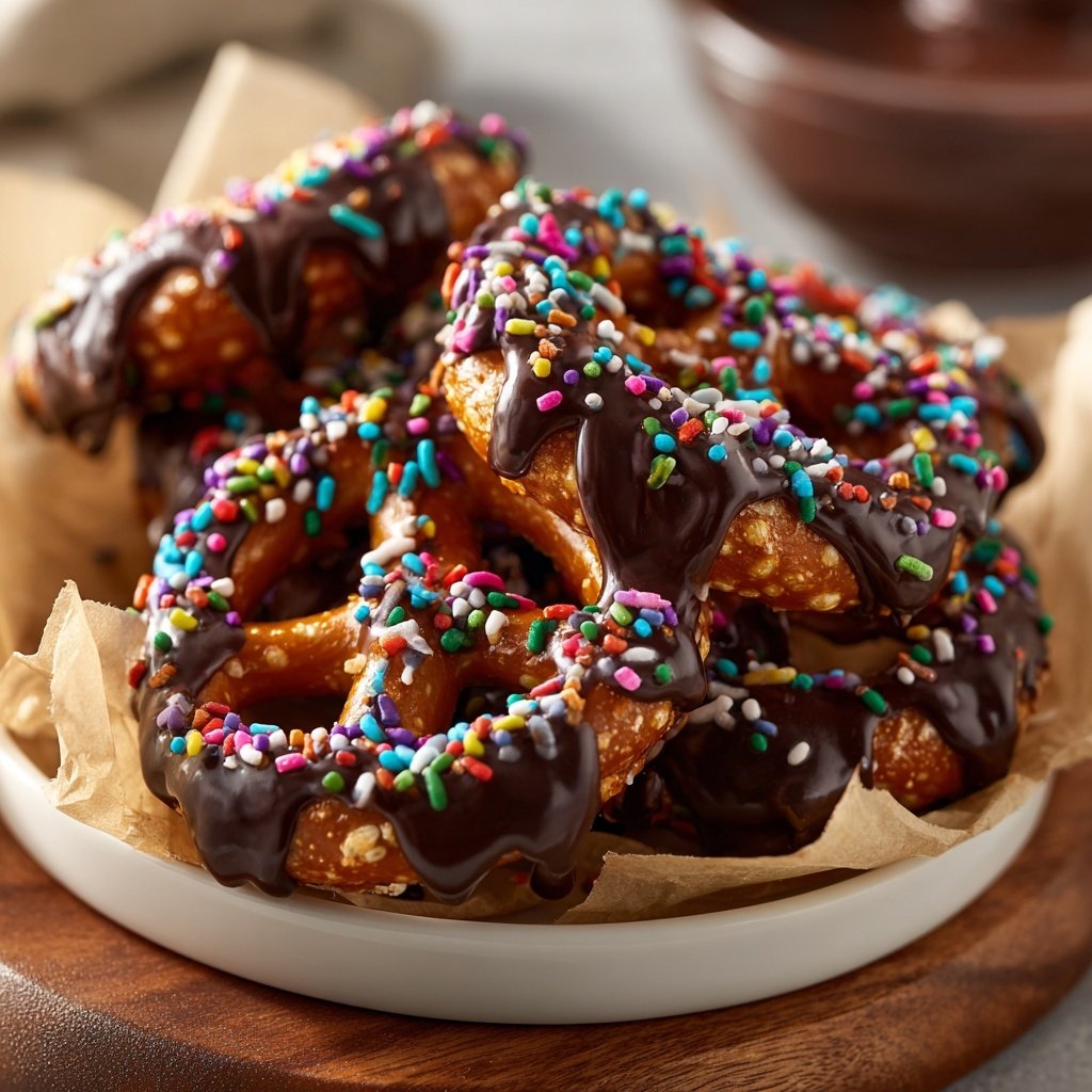 Valentines Snacks Chocolate Dipped Pretzels