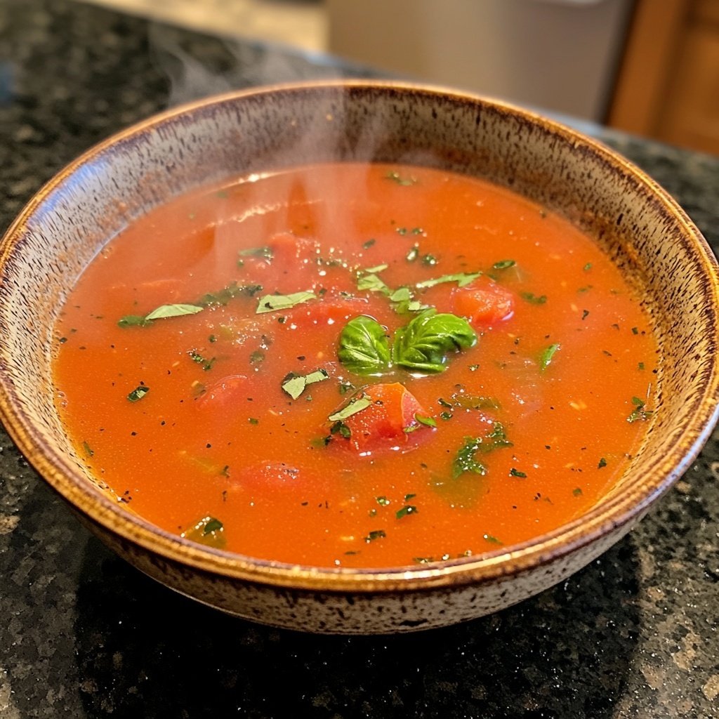 Sunday Slow Simmered Tomato Soup